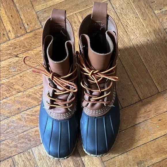Brown & black LL Bean duck boots - Picture 2 of 5